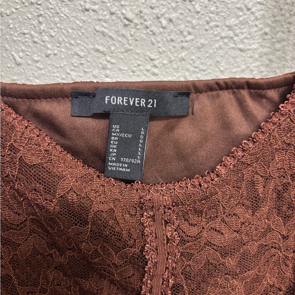 Forever 21 Lace Dress in Brown